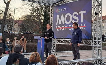 Magyar Péter és Bóna Szabolcs nagygyűlése Csornán