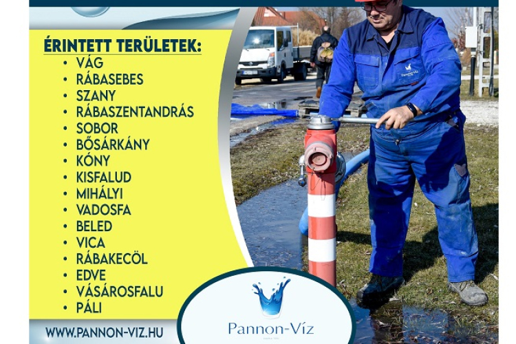 Ivóvízhálózat karbantartási munkákat végez a Pannon-Víz