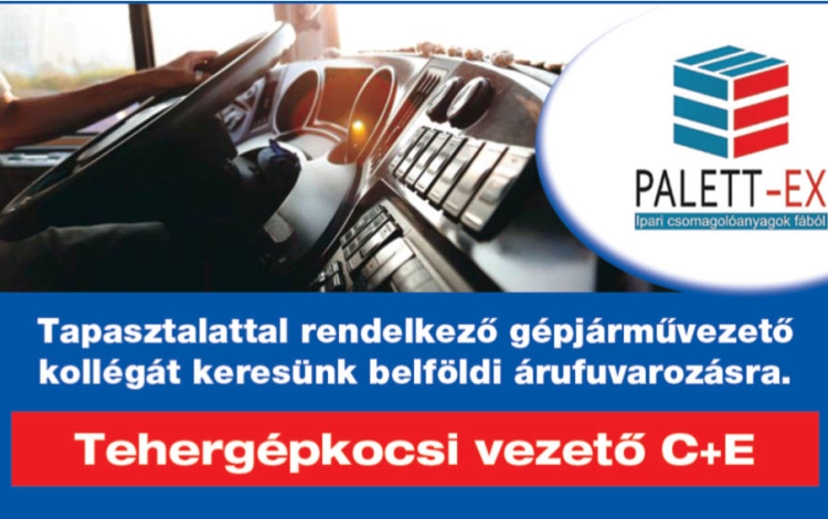 Tehergépkocsi vezetőt keresünk
