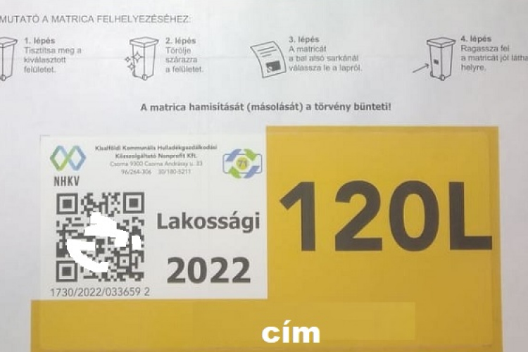 Hamarosan már csak az új matricával ellátott kukákat fogják üríteni