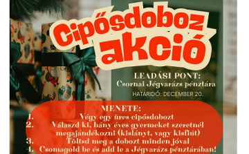 Cipősdoboz akció a csornai műjégpályán