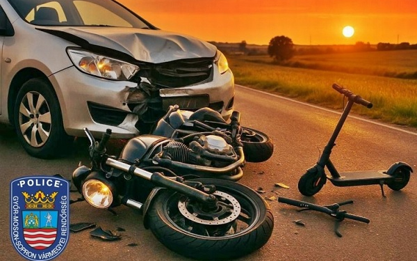 A megyében az elmúlt 7 napban 12 balesetben volt érintett gyalogos, motoros vagy rolleres