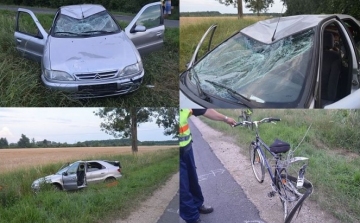 Egymás után két biciklist ütött el Belednél ugyanaz az autó