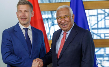 Magyar Péter: hasznos és konstruktív megbeszélést folytattam António Costával, az Európai Tanács elnökével