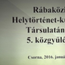 Rábaközi Helytörténet-kutatók Társulatának 5. közgyűlése