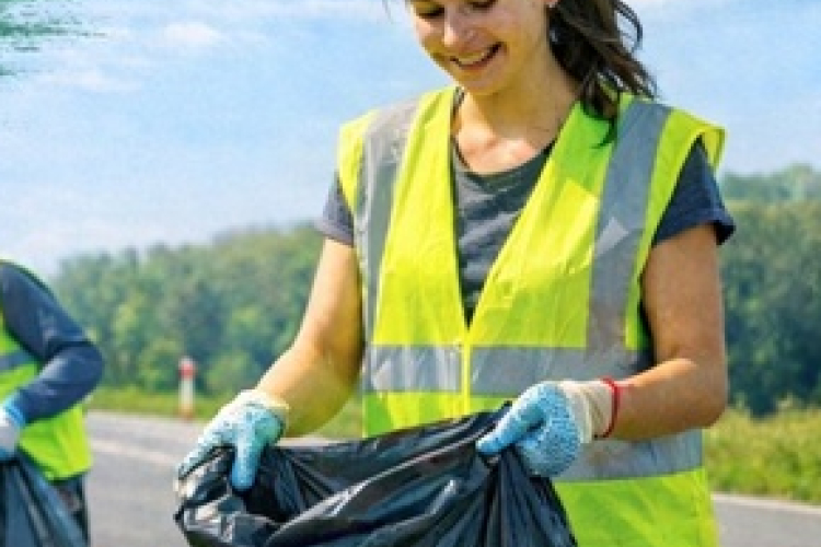 Szemétszedési akció a bekötő utak mentén