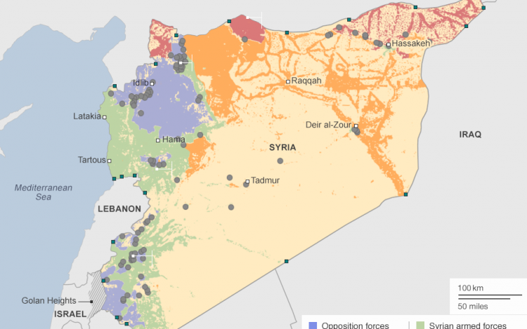Egyre kisebb területen folynak a harcok Szíriában