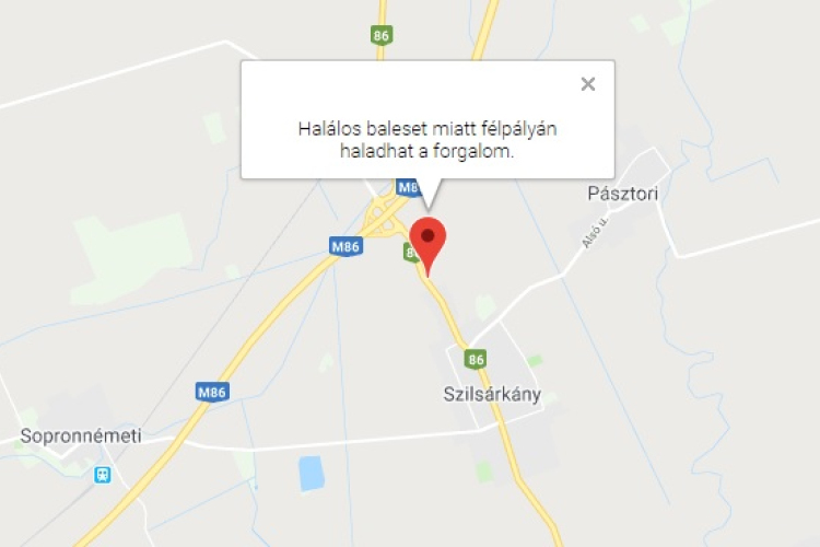 Halálos baleset történt a 86-oson Csorna és Szilsárkány közt