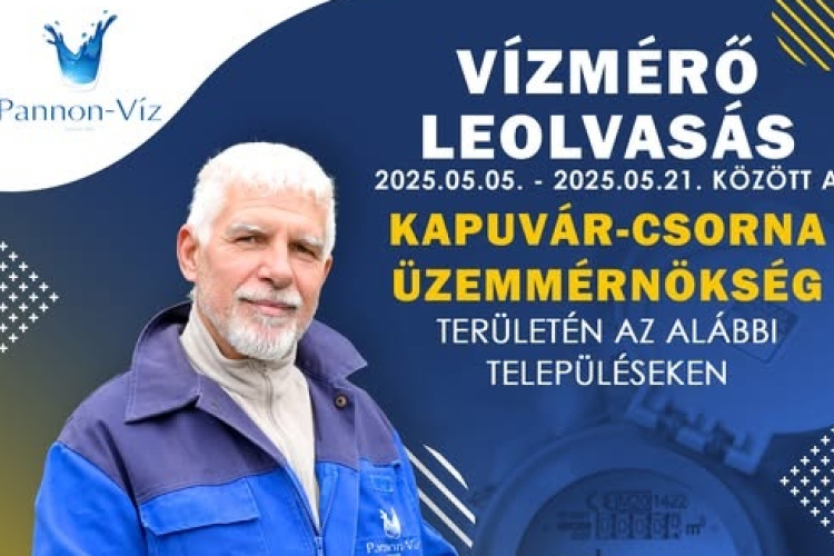 Lakossági vízmérő leolvasást végez a Pannon-Víz