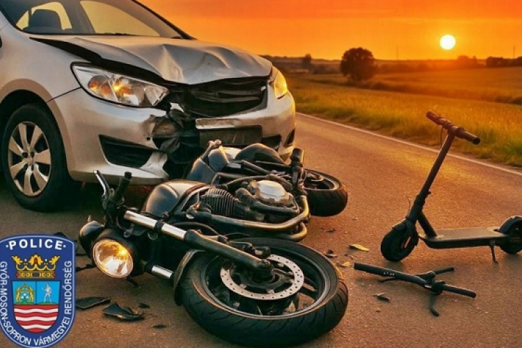 A megyében az elmúlt 7 napban 12 balesetben volt érintett gyalogos, motoros vagy rolleres