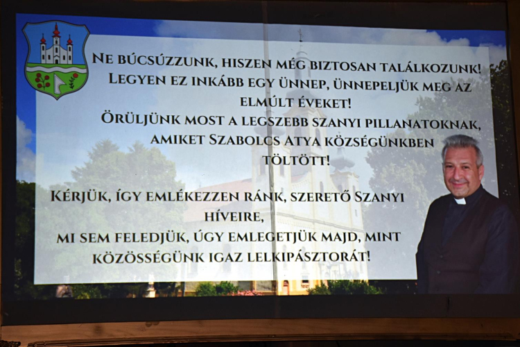 Henczel Szabolcs Plébános Úr búcsúmiséje Szanyban. (2024. 07.21.)